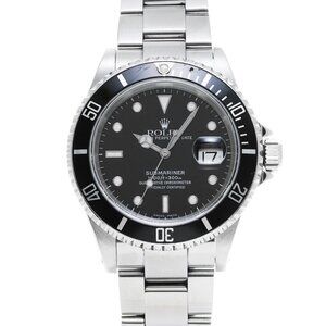 ROLEX Submarina 16610 K series (manufactured around 2002) Black/Noir mens Wa...